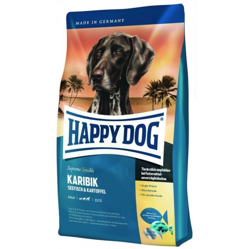 غذای خشک کارائیب هپی داگ مخصوص سگ های بدغذا حاوی ماهی دریایی/ 300 گرمی/  Happy Dog Karibik